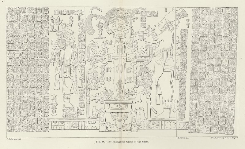 Il gruppo della croce di Palenque da Frederick Catherwood