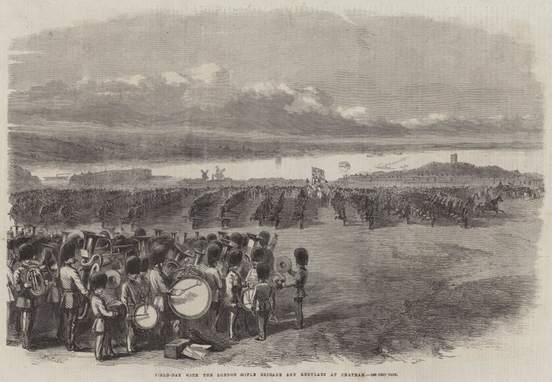 Giornata di campo con la London Rifle Brigade e i regolari a Chatham da Frederick John Skill
