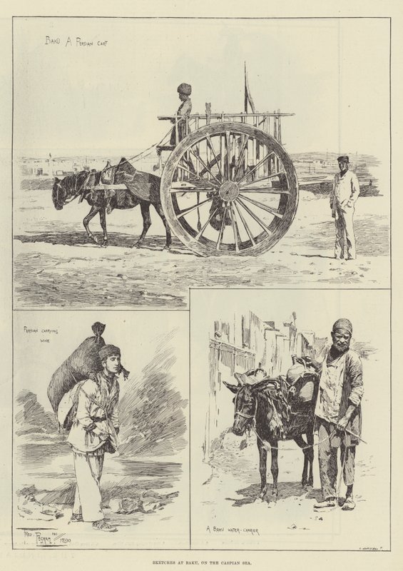 Schizzi a Baku, sul Mar Caspio da Frederick Pegram