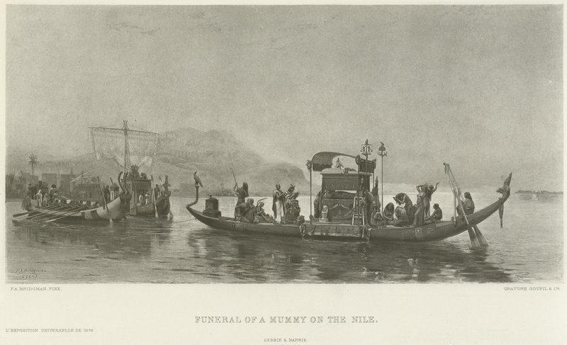 Funerale di una mummia sul Nilo da Frederick Arthur Bridgman