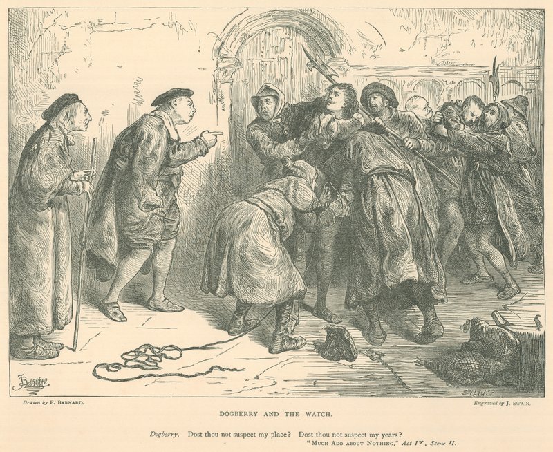Illustrazione per Molto rumore per nulla da Frederick Barnard