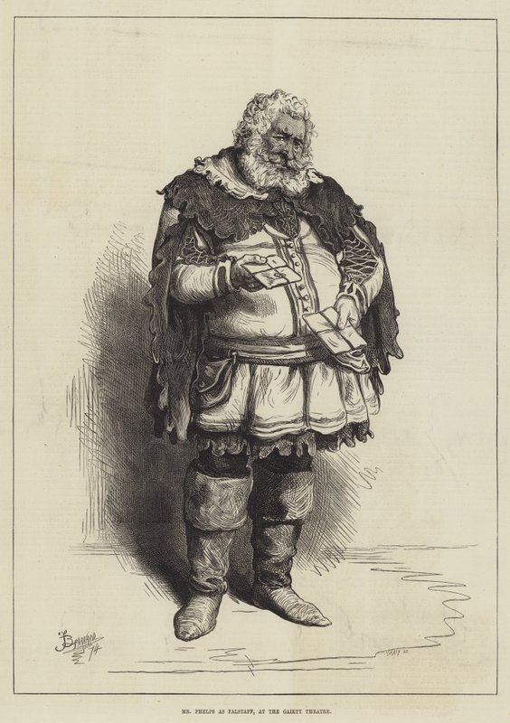 Mr Phelps come Falstaff, al Gaiety Theatre da Frederick Barnard