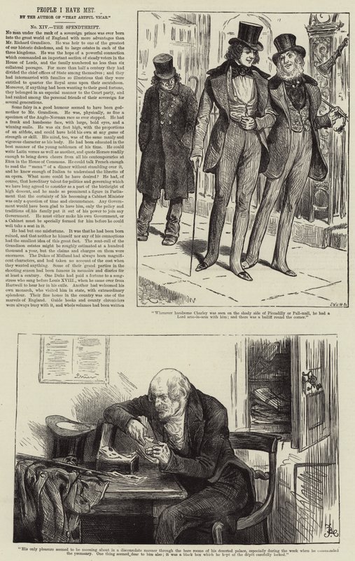 Persone che ho incontrato, lo spendaccione da Frederick Barnard