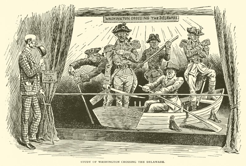 Studio di Washington che attraversa il Delaware da Frederick Burr Opper