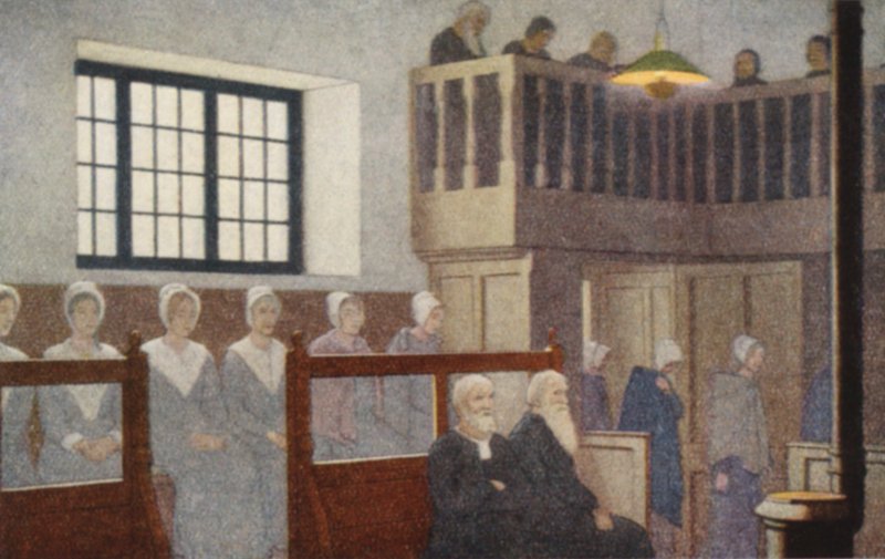 Santi quaccheri: Una riunione degli Amici da Frederick Cayley Robinson