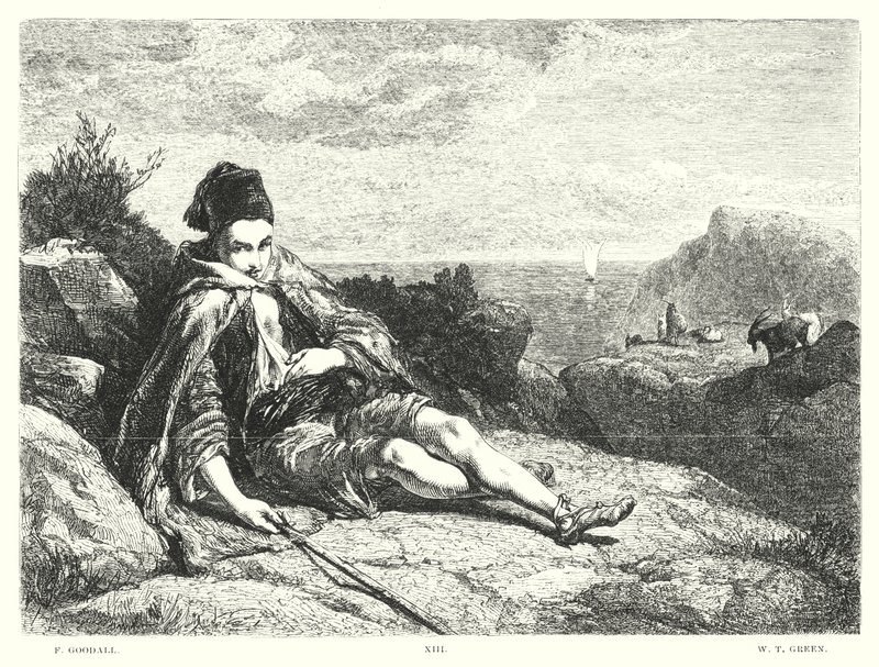 Childe Harold di Lord Byron, Canto II, Stanza 52 da Frederick Goodall