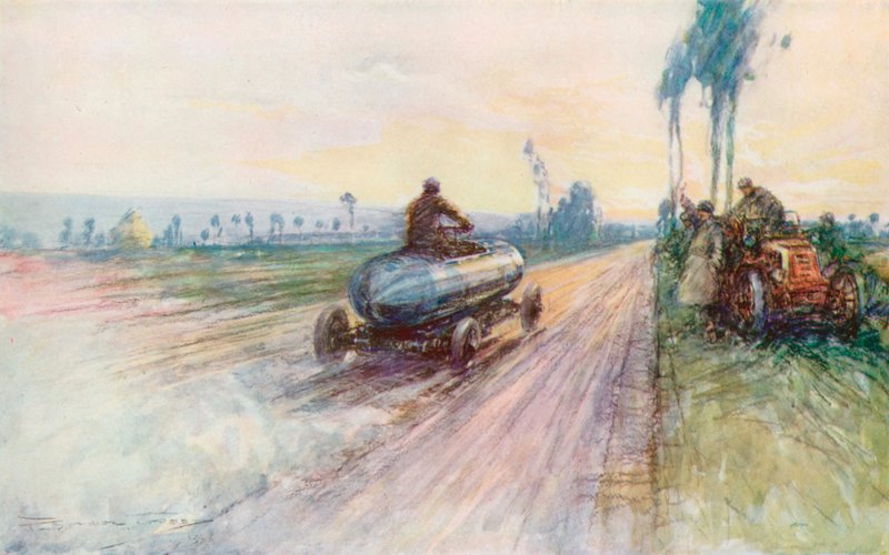 La Jamais Contente di Jenatzy batte il record mondiale di velocità nel 1899 da Frederick Gordon (after) Crosby