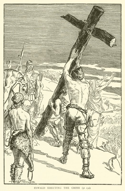 Oswald erige la Croce da Frederick Henry Townsend