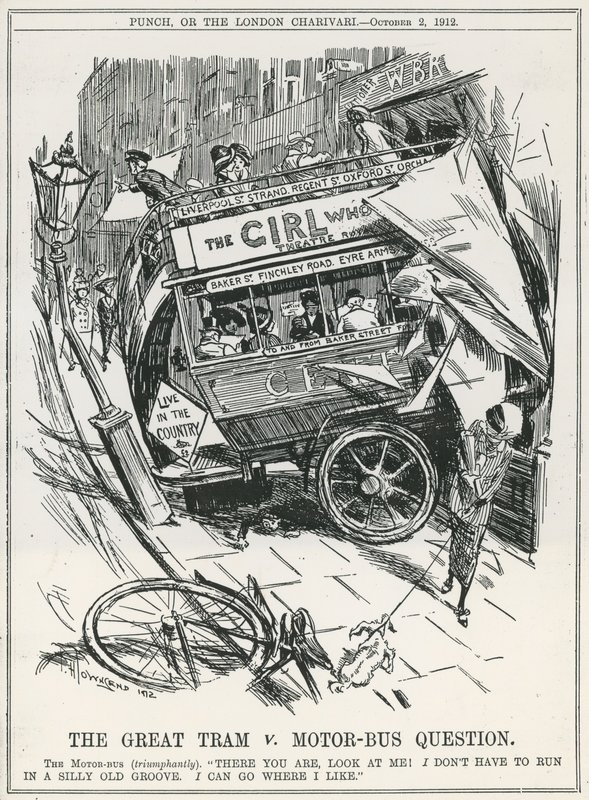 La grande questione Tram contro Autobus da Frederick Henry Townsend
