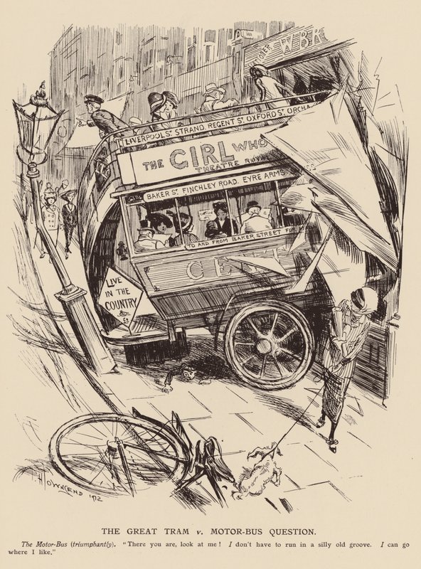 La Grande Questione Tram contro Autobus da Frederick Henry Townsend