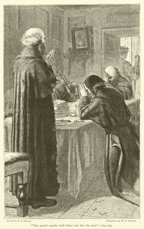 Pregavano insieme sia prima che dopo il pasto da Frederick John Skill