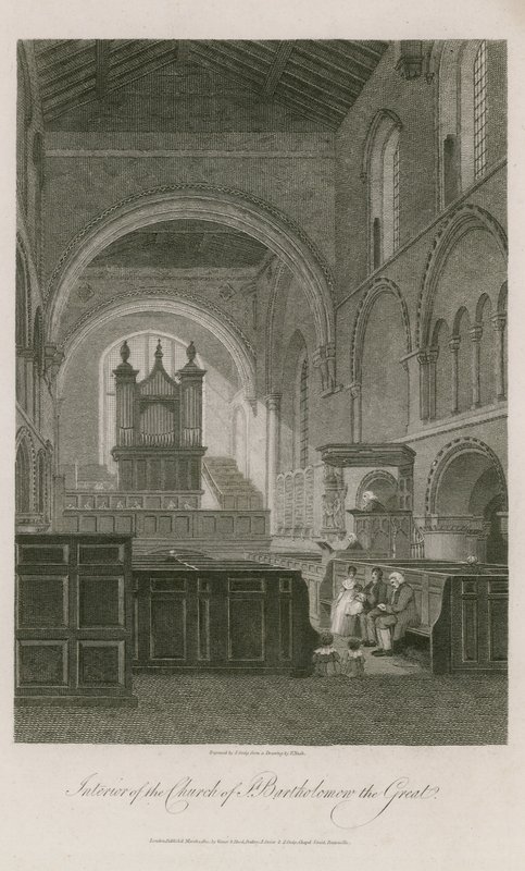 Interno della Chiesa di San Bartolomeo il Grande da Frederick Nash