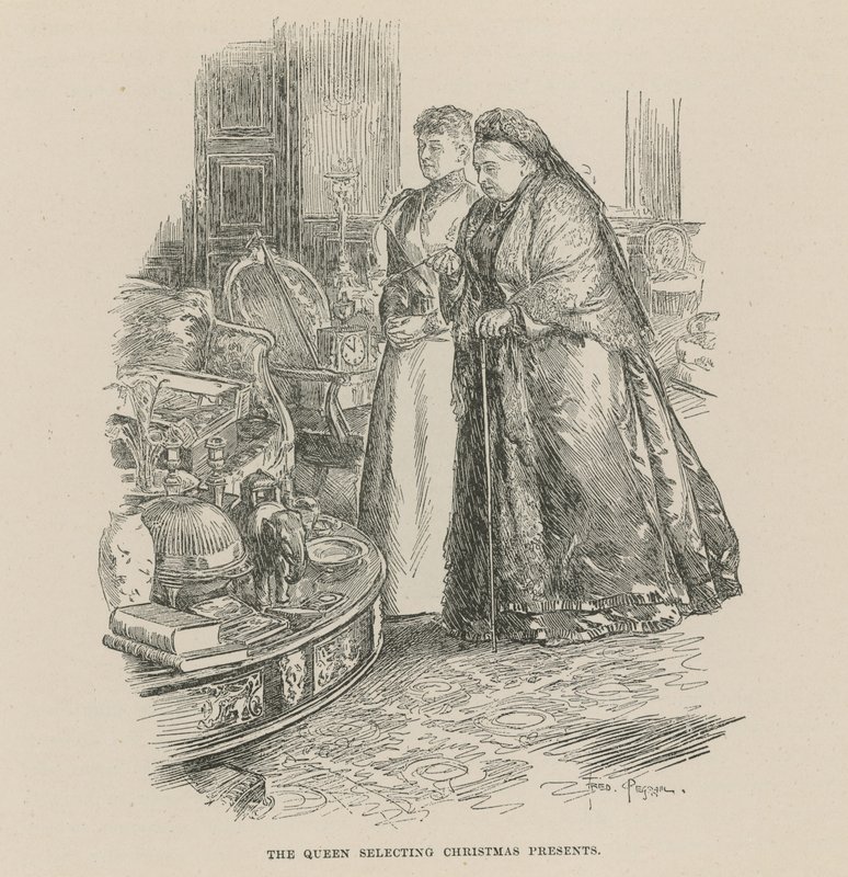 La regina che sceglie i regali di Natale da Frederick Pegram