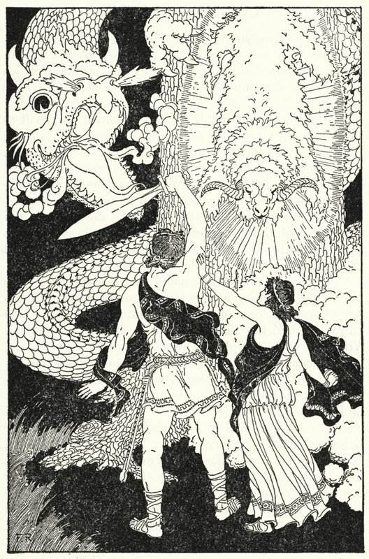 Giasone sguainò la spada e avanzò da Frederick Richardson