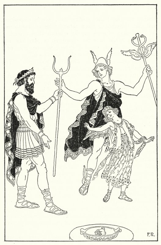 Mercurio portò via Proserpina dal palazzo di Plutone (litografia) da Frederick Richardson