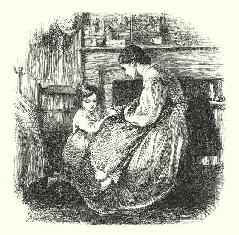 Un bambino in preghiera da Frederick Walker