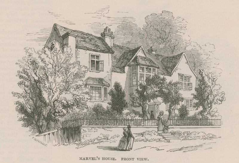 Casa di Andrew Marvel, Highgate, Londra da Frederick William Fairholt