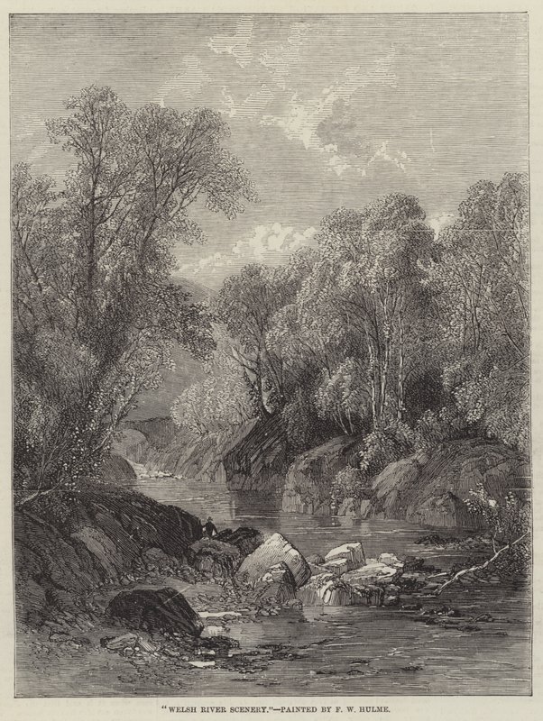 Paesaggio fluviale gallese da Frederick William Hulme