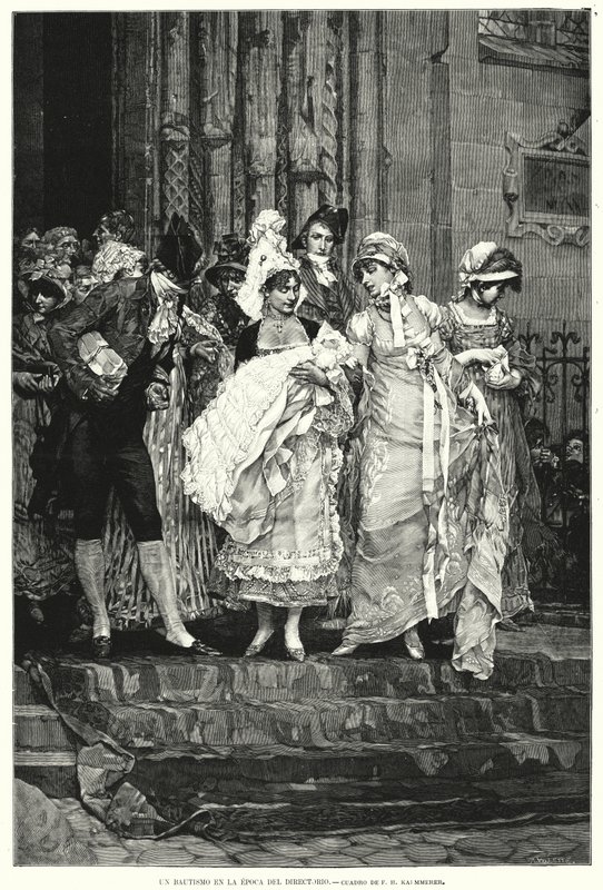 Battesimo al tempo del Direttorio, Francia Rivoluzionaria da Frederik Hendrik (after) Kaemmerer