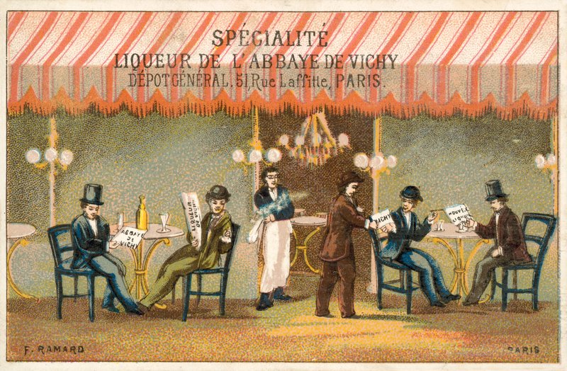 Scena di caffè da French School
