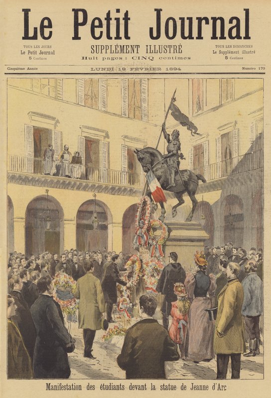 Dimostrazione degli studenti cattolici francesi in onore di Giovanna d