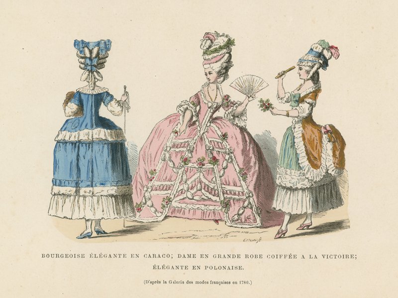 Mode femminili francesi, 1780 da French School