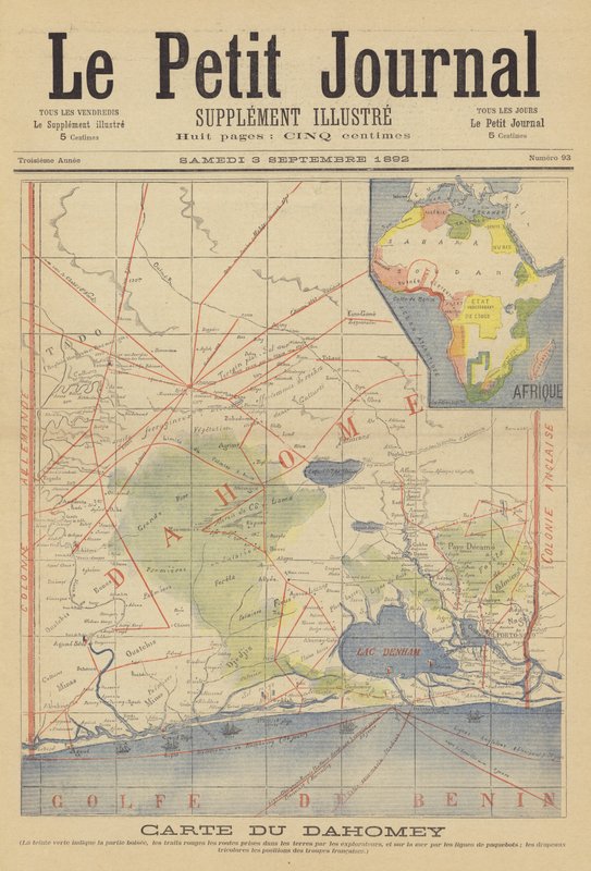 Mappa del Dahomey da French School