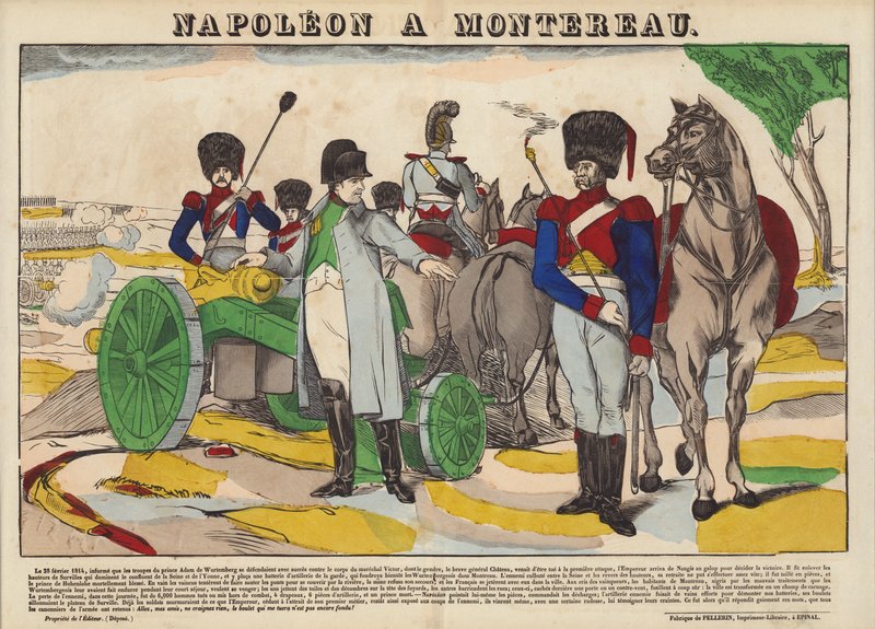 Napoleone a Montereau da French School