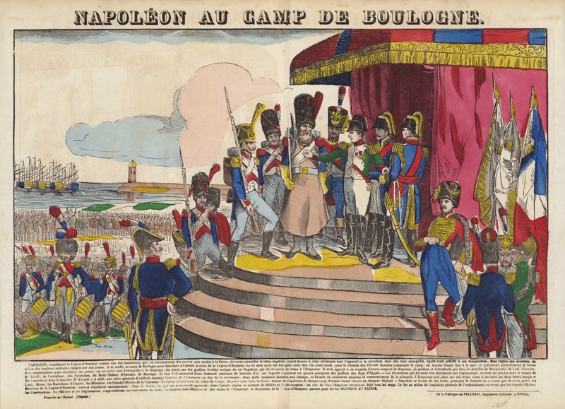 Napoleone al Campo di Boulogne da French School