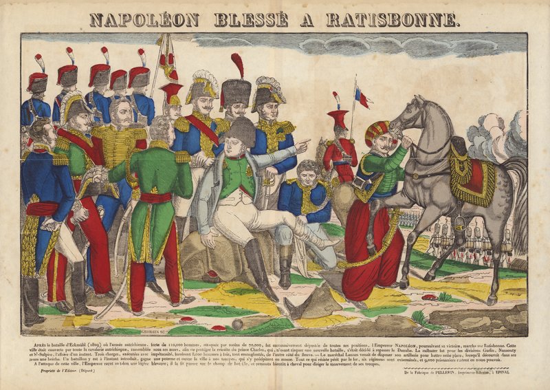 Napoleone Ferito a Ratisbona da French School
