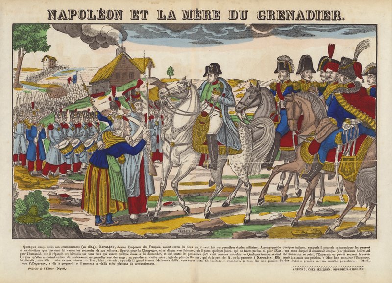 Napoleone e la Madre del Granatiere da French School