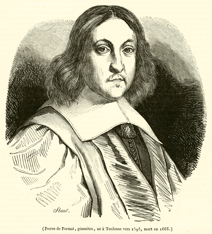 Pierre de Fermat, geometra, nato a Tolosa verso il 1595, morto nel 1665 da French School