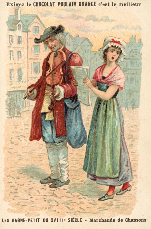 Venditori di canzoni, XVIII secolo da French School
