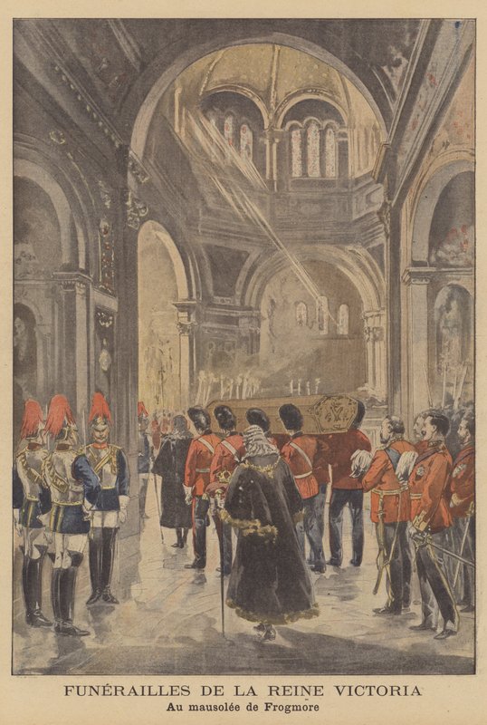 Il funerale della Regina Vittoria da French School