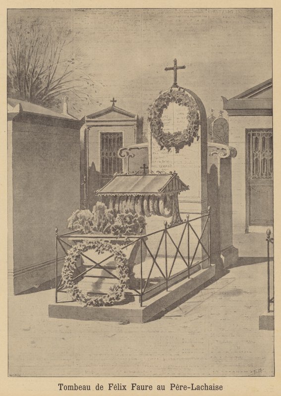 Tomba del Presidente Felix Faure nel Cimitero di Père Lachaise, Parigi da French School