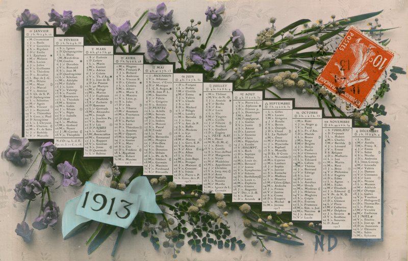 Calendario del 1913 da French Photographer