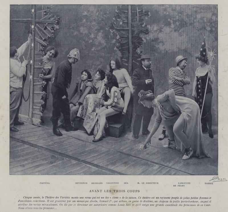 Attori e attrici al Theatre des Varietes, Parigi da French Photographer