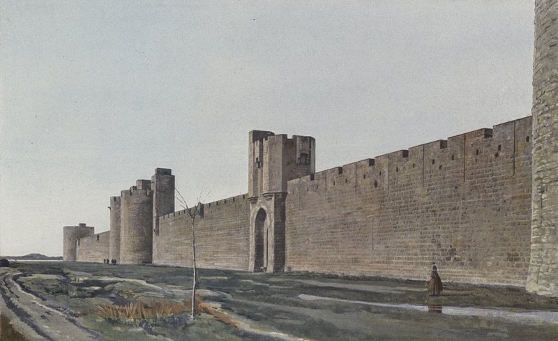 Aigues-Mortes, Vista esterna delle mura, presa a est da French Photographer