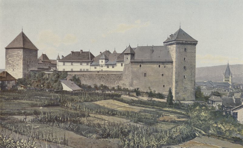 Annecy, vista del castello, insieme sud-est da French Photographer