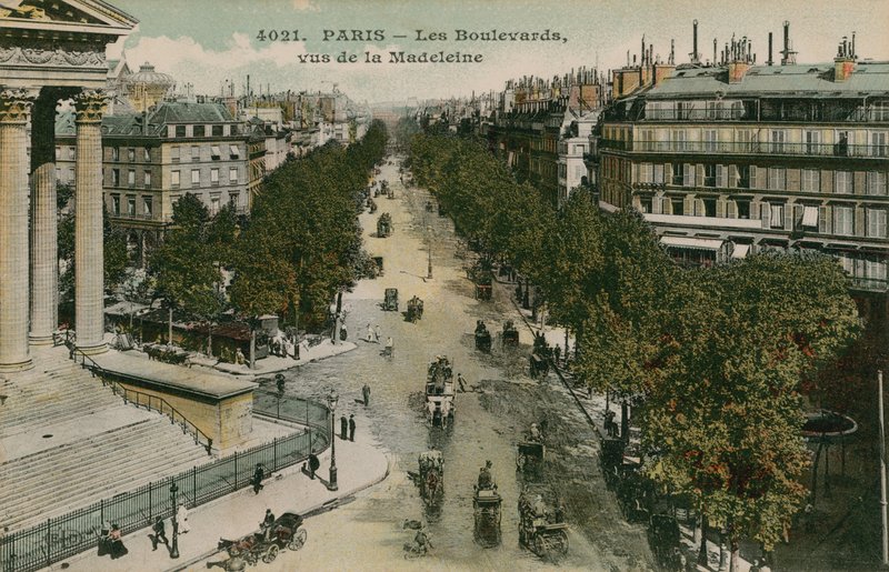 Boulevard di Parigi, visto dal Boulevard de la Madeleine da French Photographer