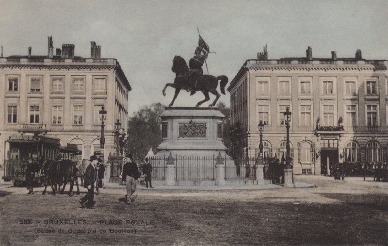 Bruxelles, Place Royale, Statua di Goffredo di Buglione da French Photographer