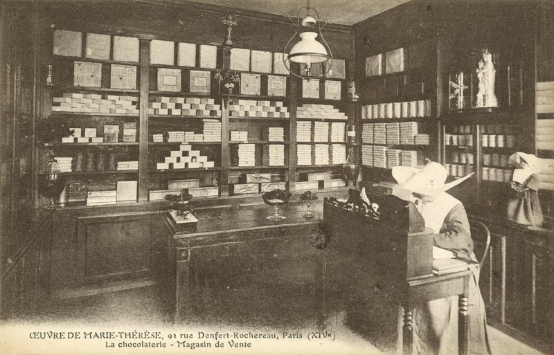 Negozio di cioccolato, 92 Rue Denfert-Rochereau, Parigi da French Photographer
