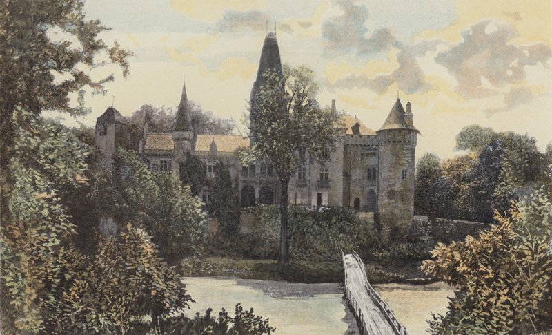 Cleron, Vista del castello da French Photographer