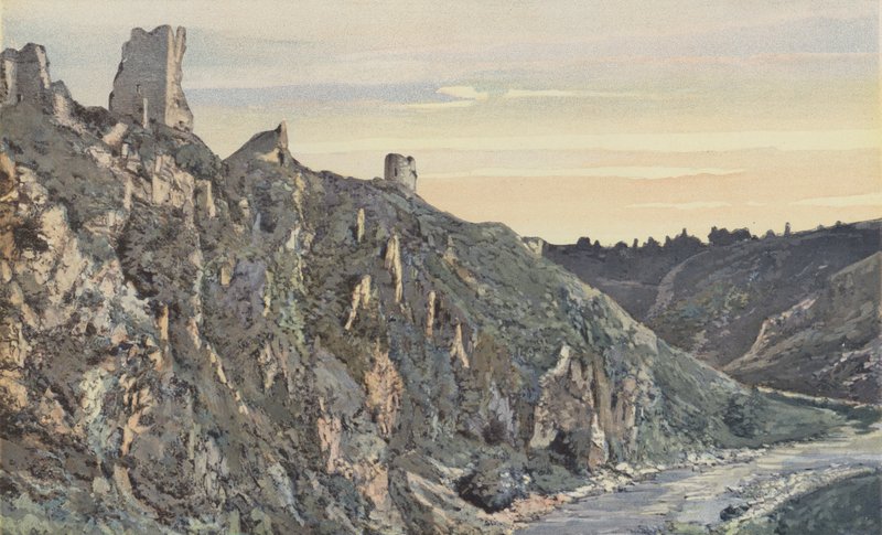Crozant, rovine del castello sul bordo della Creuse, vista nord-est da French Photographer