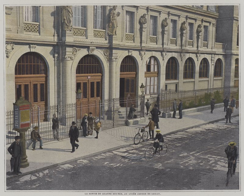 Fine della giornata scolastica alle quattro, Lycee Janson de Sailly, Parigi da French Photographer