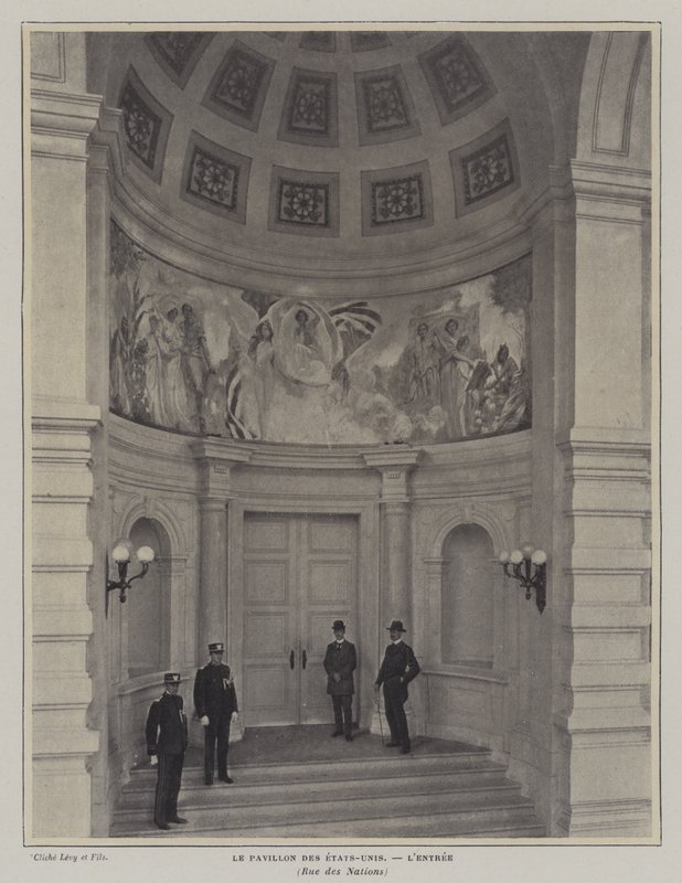 Ingresso al padiglione americano, Esposizione Universale del 1900, Parigi da French Photographer