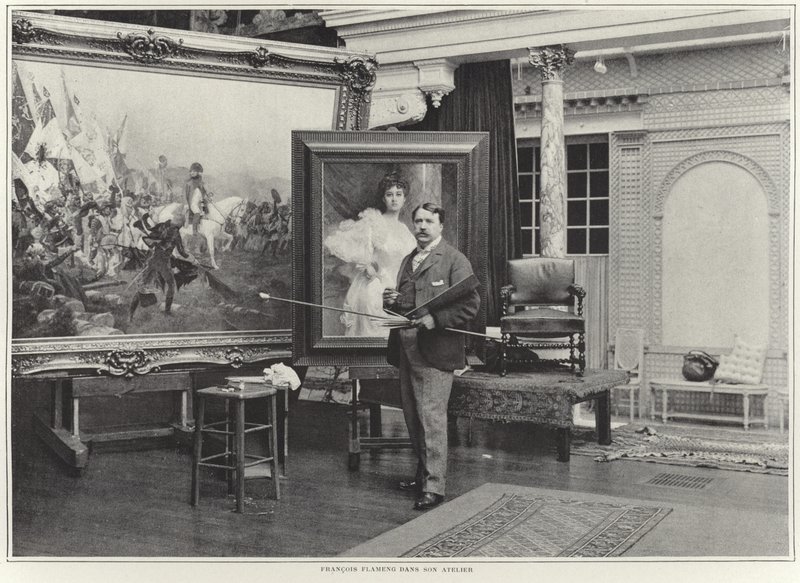 Francois Flameng nel suo atelier da French Photographer