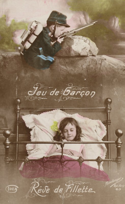 Gioco del ragazzo e sogno della ragazza da French Photographer