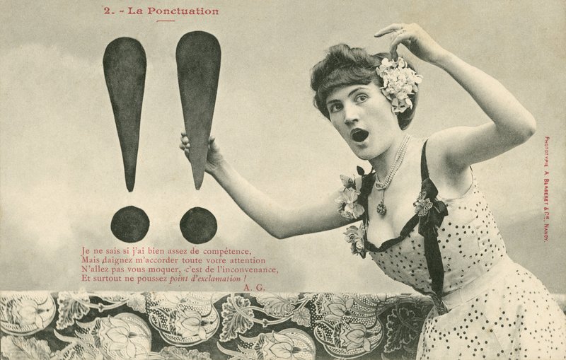 Ragazza con due punti esclamativi da French Photographer
