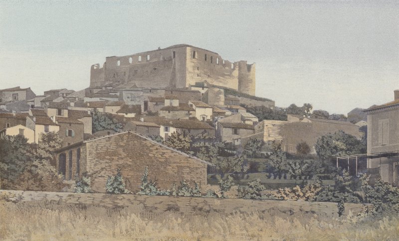 Gréoux, Rovine del castello fortificato dei Templari, lato S O da French Photographer